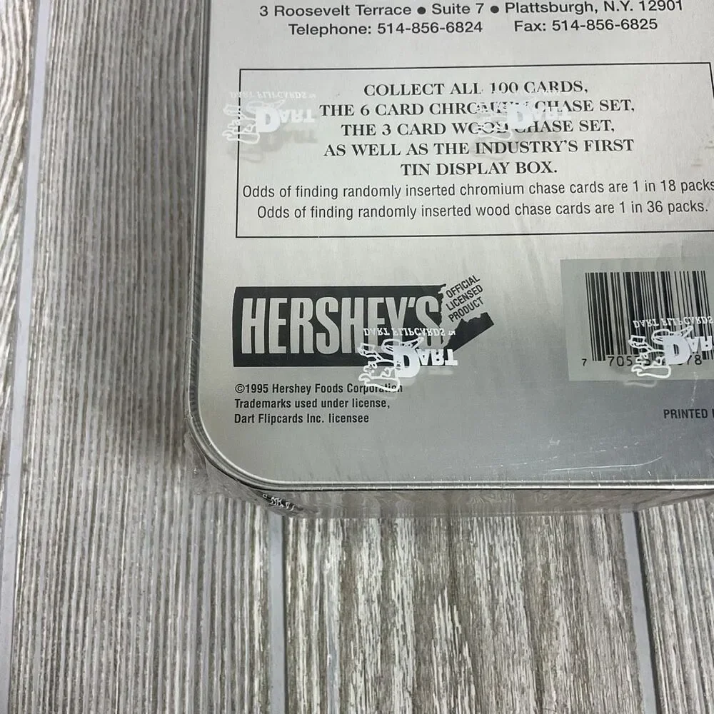 1995 Hershey’s Trading Cards Collector’s Series Sealed in Tin Box 36 Packs Dart